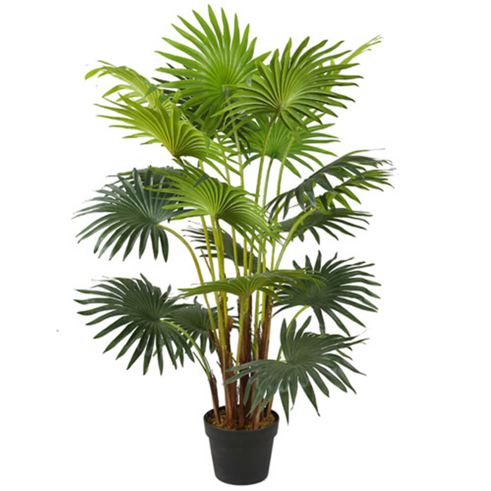 Artificial Livistona Chinensis Palm Bonsai Tree With Pot