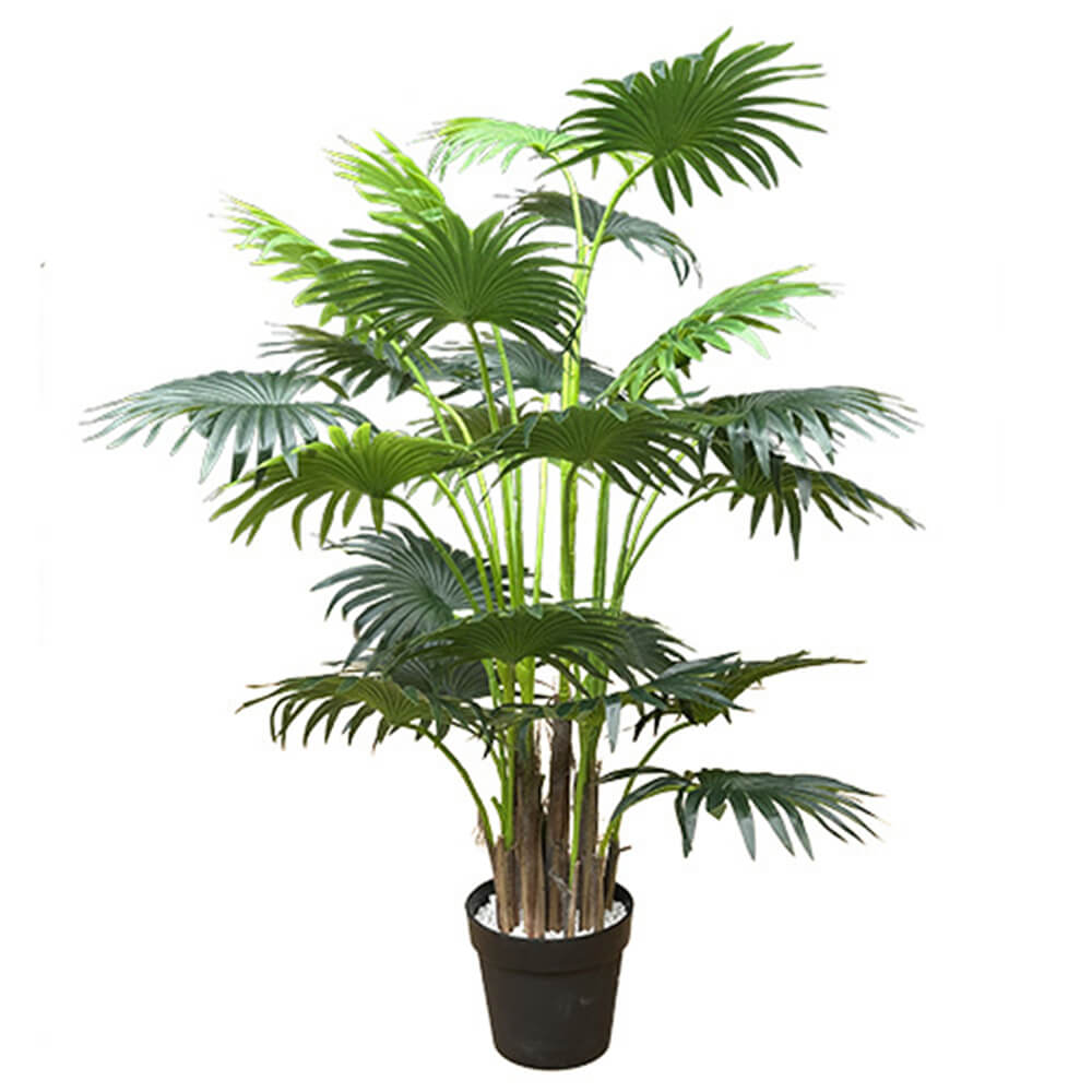 Artificial Livistona Chinensis Palm Bonsai Tree With Pot