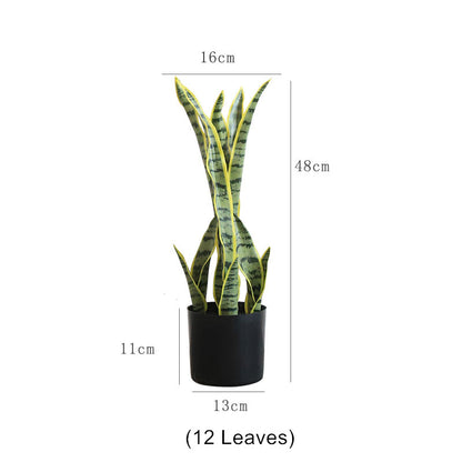 Artificial Snake Plants (Sansevieria Trifasciata) Floor Foliage Plant in Planter